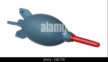 Lens cleaning air rocket blaster isolated on white. Professional photographer's equipment Stock Photo