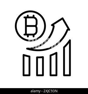 Bitcoin Evolution icon Flat set in black and white color outline vector Stock Vector
