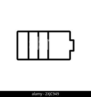 Battery charging icon Flat set in black and white color outline vector Stock Vector