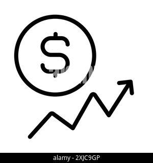 Forex stock market icon Flat set in black and white color outline vector Stock Vector