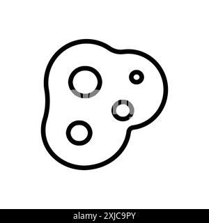 Bubbles and foam icon Flat set in black and white color outline vector Stock Vector