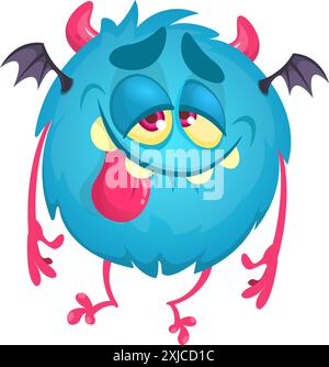 Cartoon funny monster illustration. Vector icon. Halloween design. Stock Vector