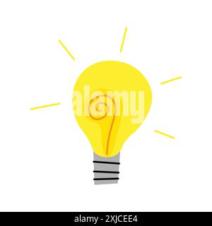 Bright idea the illuminating and innovative symbol of a light bulb representing creative inspiration Stock Vector