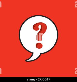 3d question mark red isolated answer digital metal vector 3d question mark background sign design Stock Vector