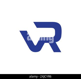 vr logo design vector template, initial vr letter logo design vector template. vr icon for monogram. rv logo, rv icon, rv letter, vr logo, vr icon, vr Stock Vector