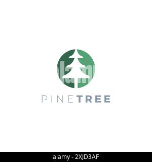 Pine Tree Logo vector. Pine Icon Design Stock Vector