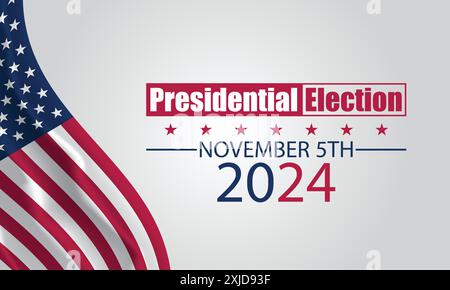 Election Fever The Excitement and Intrigue of the 5th Presidential Election in 2024 Stock Vector