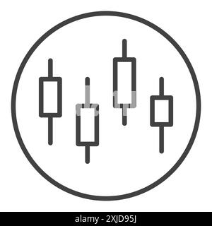 Circle with Japanese Candlestick Charts vector Technical Analysis ...