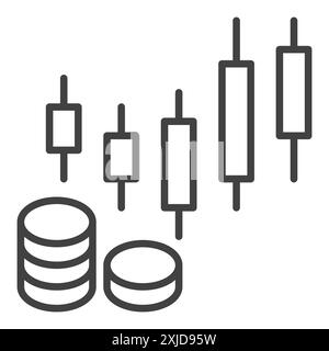 Cryptocurrency Candlestick Charts vector Technical Analysis concept ...