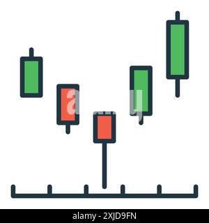 Hammer Candlestick vector concept colored icon or logo element Stock Vector