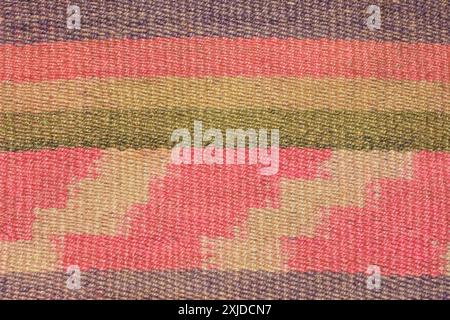 Colored stripes on textile. Stock Photo
