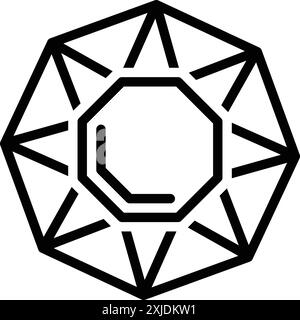 Icon for jade,citrine stone Stock Vector