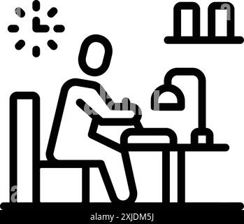 Icon for writer,amanuensis Stock Vector
