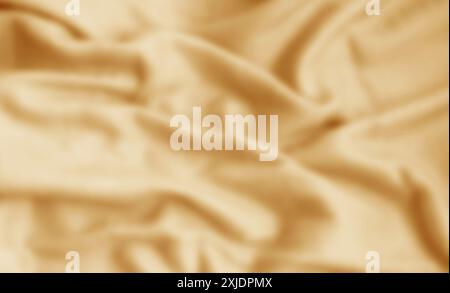 Blurry Sandy Brown Luxurious Silk Drapery Fabric Background Stock Photo