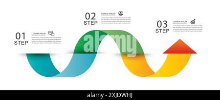 Infographics arrow symbol timeline business steps to success. Stock Vector