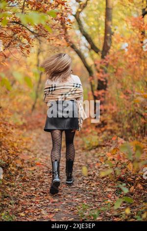 Autumn. Multicolored maple leaves lie on the grass. High quality photo Stock Photo