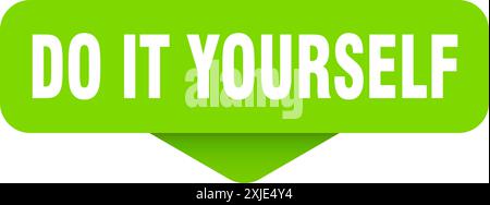 do it yourself sticker. do it yourself sign on transparent background. rectangular button Stock Vector