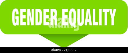 gender equality sticker. gender equality sign on transparent background. rectangular button Stock Vector