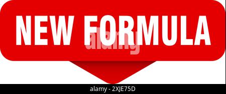new formula sticker. new formula sign on transparent background. rectangular button Stock Vector