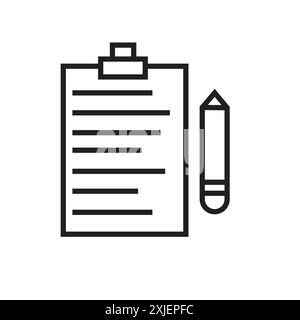 assessment icon simple flat vector symbol outline collection set logo Stock Vector