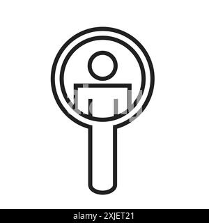 candidate icon simple flat vector symbol outline collection set logo Stock Vector