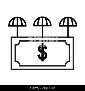 hedge fund icon simple flat vector symbol outline collection set logo Stock Vector