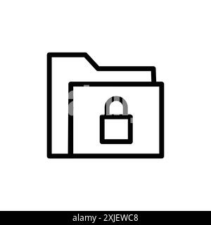 Files and Dolders Security icon design by Ayaan simple flat vector symbol outline collection set logo Stock Vector