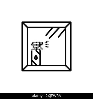 Window Cleaning icon design by Ayaan simple flat vector symbol outline collection set logo Stock Vector