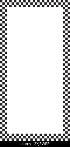 Checkered rectangle frame. Square race checker flag pattern ...