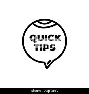 Quick Tips icon design by Ayaan simple flat vector symbol outline collection set logo Stock Vector