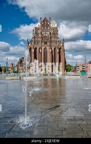 St. Marienkirche or Marys church of Prenzlau, Uckermark, Brandenburg, Germany, Europe Stock Photo