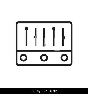 Sound mixer icon simple flat vector symbol outline collection set logo Stock Vector