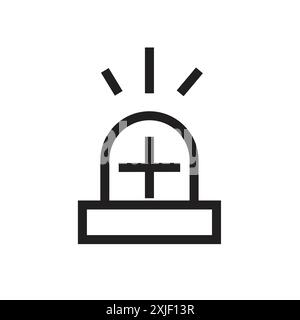Urgent emergency icon simple flat vector symbol outline collection set logo Stock Vector