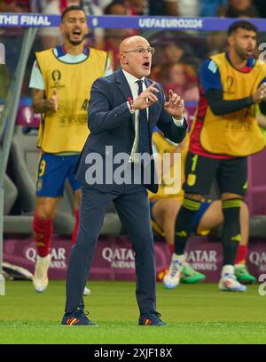 Luis de la Fuente, head coach, Trainer, Cheftrainer Spanien  in the final match  SPAIN - ENGLAND 2-1 of the UEFA European Championships 2024  on Jul 14, 2024  in Berlin, Germany.  Photographer: Peter Schatz Stock Photo