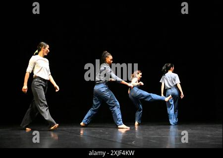 Festival d'Avignon IN 2024 'Close Up', a show by Noé Soulier performed at the Opéra Grand Avignon on 14 July 2024    with Julie Charbonnier, Yumiko Funaya, Nangaline Gomis, Samuel Planas, Melisande Tonolo, Gal Zusmanovich, and the Ensemble Il Convito credit:Jacky Godard/Photo12 Stock Photo