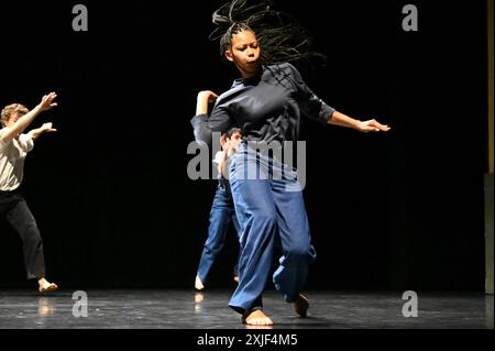 Festival d'Avignon IN 2024 'Close Up', a show by Noé Soulier performed at the Opéra Grand Avignon on 14 July 2024    with Julie Charbonnier, Yumiko Funaya, Nangaline Gomis, Samuel Planas, Melisande Tonolo, Gal Zusmanovich, and the Ensemble Il Convito credit:Jacky Godard/Photo12 Stock Photo