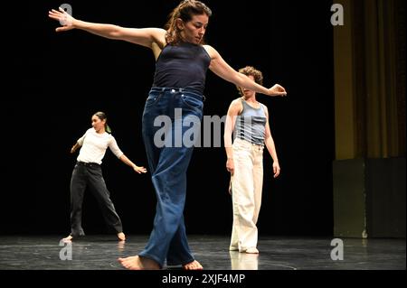 Festival d'Avignon IN 2024 'Close Up', a show by Noé Soulier performed at the Opéra Grand Avignon on 14 July 2024    with Julie Charbonnier, Yumiko Funaya, Nangaline Gomis, Samuel Planas, Melisande Tonolo, Gal Zusmanovich, and the Ensemble Il Convito credit:Jacky Godard/Photo12 Stock Photo