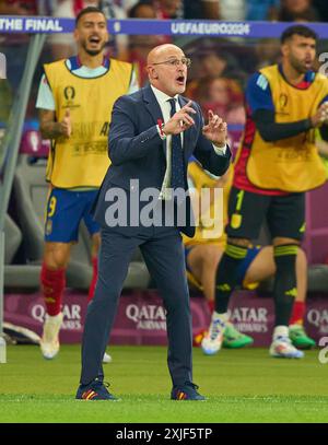 Luis de la Fuente, head coach, Trainer, Cheftrainer Spanien  in the final match  SPAIN - ENGLAND 2-1 of the UEFA European Championships 2024  on Jul 14, 2024  in Berlin, Germany.  Photographer: ddp images / star-images Stock Photo