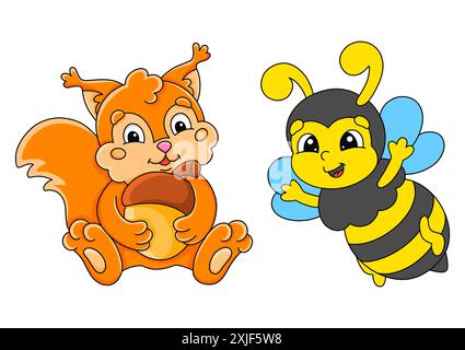 Cartoon character. Isolated on white background. Design element. Template for your design, books, stickers, cards. Vector illustration. Stock Vector