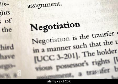 Negotiation in business and law Stock Photo