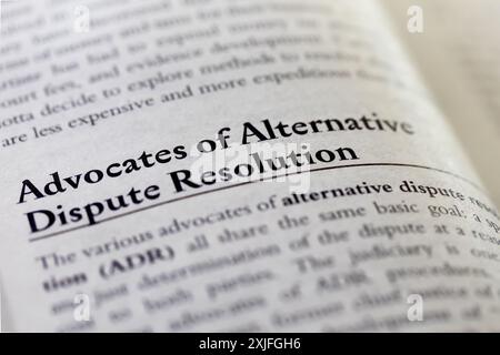 Advocates of Alternative Dispute Resolution (ADR) in Business Law Stock Photo