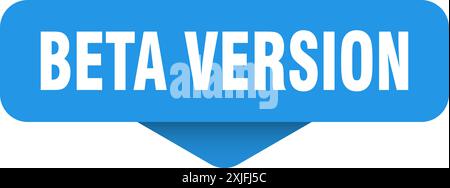 beta version sticker. beta version sign on transparent background. rectangular button Stock Vector