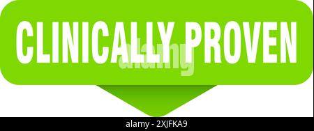 clinically proven sticker. clinically proven sign on transparent background. rectangular button Stock Vector