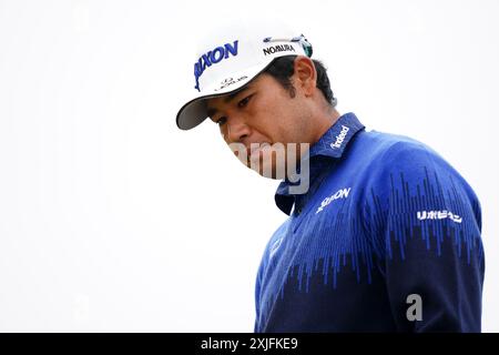 Japan's Hideki Matsuyama on the 4th during day one of The Open at Royal Troon, South Ayrshire, Scotland. Picture date: Thursday July 18, 2024. Stock Photo