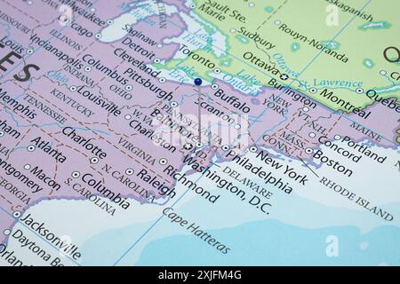 Baltimore map. Baltimore pin map. Close up of Baltimore map with red ...