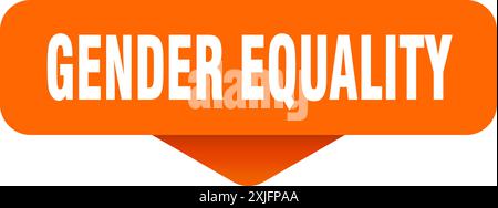 gender equality sticker. gender equality sign on transparent background. rectangular button Stock Vector