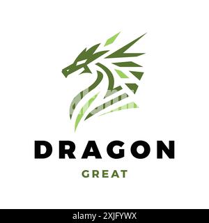 Dragon Icon Logo Design Template Stock Vector