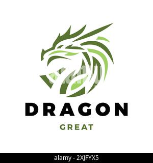 Dragon Icon Logo Design Template Stock Vector