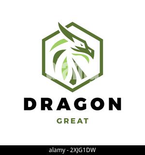 Dragon Icon Logo Design Template Stock Vector