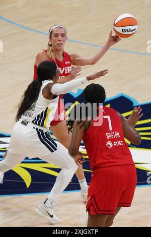 Aliyah Boston #7 and the Indiana Fever take on the Atlanta Dream at ...